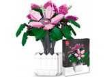 Coil Fiori In Blocchi Da Costruzione, Giglio Azalea, Set Di Blocchi Da Costruzione, Blocchi Da Costruzione, Blocchi Da Costruzione Giocattolo, Collezione Botanica, Decorazioni Per La Casa, 698 Pezzi.