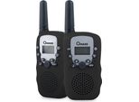 Set Walkie-Talkie Qware - 3 Km Di Portata, 10 Canali E Torcia Nero