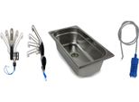 Lavello In Acciaio Inox 325X176X100 Mm Lavello Da Campeggio + Pompa Per Rubinetto T4 T5