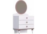 Cassettiera Tre Cassetti Design Moderno Accenti Eleganti Bianco Camera Dei Bambini