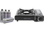 Fornello A Gas Da Campeggio A 1 Fuoco Fornello Da Campeggio Bbq Fornello Caravan Camper+Gas 4 Pz
