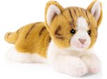 Gatto Carl Dick Sdraiato Marrone-Bianco Ca. 25 Cm. Peluche, Peluche, Peluche 3701