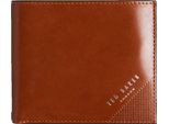 Ted Baker Pelle Portafoglio Prugs Leather Bifold Coin Wallet Tan Marrone