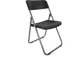 3.00 Sedia Pieghevole In Metallo Con Design In Rattan - Caricabile Fino A 120 Kg - Sedia Da Giardino