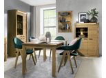 Sala Da Pranzo Set Moderno Tavolo Da Pranzo 4X Sedie Designer 2X Vetrina Arredamento