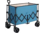 Carrello A Mano Aiorber, 300L, Pieghevole, Con Ruote Grandi, Carico Massimo 220 Lbs, Carrello Per Attrezzature, Con Portabicchieri, Per Campeggio, Spiaggia, 109X53X83Cm, Blu
