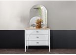 Elegante Cassettiera Con Specchio Design Moderno Bianco Per Un Soggiorno Elegante