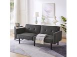 Merax Divano Letto Regolabile, Divano A Due Posti 2 In 1 Con Doppi Schienali Regolabili Indipendentemente - Tessuto In Cotone E Lino, Funzione Letto