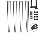 Aopunly 4X 72Cm Gambe A Forcina Per Tavolo Gambe A Forcina 3 Staffe Telaio Tavolo Fai Da Te Tavolo Pattini Tavolo Da Pranzo Nero