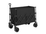 Carrello A Mano Aiorber, 300L, Pieghevole, Con Ruote Grandi, Carico Massimo 220 Lbs, Carrello Per Attrezzature, Con Portabicchieri, Per Campeggio, Spiaggia, 109X53X83Cm, Nero