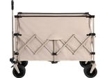 Carrello A Mano Aiorber, 300L, Pieghevole, Con Ruote Grandi, Carico Massimo 220 Lbs, Carrello Per Attrezzature, Con Portabicchieri, Per Campeggio, Spiaggia, 109X53X83Cm, Bianco