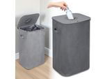 Bettizia 100L Deposito Bottiglie Con Coperchio, Grande Contenitore Svuota Bottiglie Raccoglitore Cucina Deposito Bottiglie Borsa Grigio