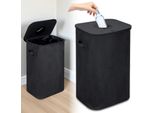 Bettizia 100L Deposito Bottiglie Con Coperchio, Grande Contenitore Svuota Bottiglie Raccoglitore Cucina Ripostiglio Bottiglia Borsa Nera