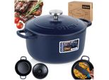 Pentola In Ghisa Orion Pentola Da Cucina Con Coperchio In Ghisa Smaltata Litina 22 Cm 3,3 L