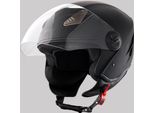 Casco Moto Motocross 3/4 Facciale - Nero - Taglia L (59-60Cm) - Ideale Per Motociclisti E Motocrossisti
