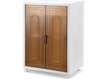 Bettizia, Contenitore Pieghevole, Contenitore A 3 Livelli Con Porta E Ruote Per Cucina, Ufficio E Soggiorno, Bianco