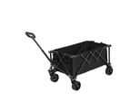 Carrello A Mano Aiorber, 80 L, Pieghevole, Staccabile, Manico Auto-Raddrizzante, Trolley, Per Campeggio, Spiaggia, 76,98X48X45Cm, Nero