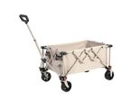 Carrello A Mano Aiorber, 80 L, Pieghevole, Staccabile, Maniglia Auto-Raddrizzante, Trolley, Per Campeggio, Spiaggia, 76,98X48X45Cm, Bianco