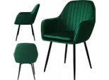 Ekspand | Sedia Queen - 85 Cm - Verde - Design Moderno - Velluto E Comfort Di Alta Qualità