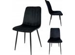 Ekspand | Sedia LR-2023 - Nero - Velluto Di Alta Qualità - Comfort Moderno - Stile Loft