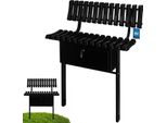 Kotarbau® Panca Per Cimitero 75 Cm Panca Da Giardino Per Cimitero Con Schienale E Contenitore Panca In Legno Panca Resistente Alle Intemperie Panca Da Giardino Panca Per Parco Esterno Panca Da Giardino Panca In Metallo Panca Per Balcone Panche Da Esterno