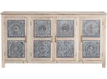 Esclusiva Credenza Abelina - Realizzata Artigianalmente In Teak, Larghezza 180 Cm