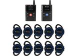 Retekess TT126R Sistema Di Guida Turistica Wireless A 2 Vie, Sistema Di Comunicazione Full Duplex Da 280 M, Sistema Di Interpretazione Audio, Per Conferenze