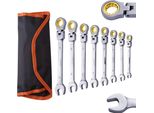Set Di Chiavi A Cricchetto Set Di Chiavi A Cricchetto - 8 Pezzi Metric Flexhead - Misure 8-17Mm