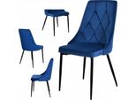 Ekspand | Sedia Da Pranzo LR-08 - Velour - Comodamente Imbottita - Design Moderno - Lavorazione Di Alta Qualità