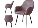 Ekspand | Sedia Da Pranzo Queen - Rosa Sporco - Design Moderno - Tessuto Di Velluto Di Alta Qualità