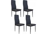 Ekspand | Sedia Da Pranzo LR-1494 - Nero - Ergonomico E Moderno - Set Di 4