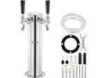 Torre Di Spillatura Della Birra Con Due Rubinetti, Torre Di Spillatura Della Birra In Acciaio Inox, Kit Di Torre Di Spillatura Con Tubi Preassemblati E Rubinetti A Chiusura Automatica Per Feste, Bar, Pub E Ristoranti, Ecc.