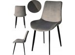 Ekspand | Sedia Da Pranzo LR800 - Grigio Chiaro - Velluto Di Alta Qualità - Design Moderno - Confortevole