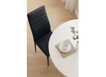 Ekspand | Sedia Da Pranzo LR-1494 - Set Di 4 - Nero - Ergonomica E Moderna - Imbottitura Di Alta Qualità