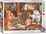 Puzzle Da 1000 Pezzi - Gattino In Biblioteca
