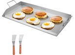 Vevor Padella Per Grigliate, Padella Per Grigliate In Acciaio Inox, Padella Rettangolare Universale (809 X 370 Mm) Per Grigliate Teppanyaki, Fornello Portatile Per La Casa Con Manico