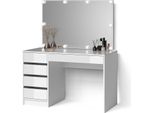 Livinity Tavolo Da Toeletta Imola, 120 Cm Con Illuminazione A Led, Bianco