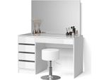 Livinity Tavolo Da Toeletta Imola, 120 Cm Con Sgabello, Bianco