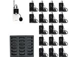 Retekess TT116 Tour Guide System, Sistema Di Guida Turistica Senza Fili, 200 M, Funzionamento Con Un Solo Clic, Cuffie A D, Con TT023 Barra Di Ricarica A 18 Slot Per Touris