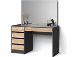 Livinity Tavolo Da Trucco Imola, 120 Cm, Antracite/Quercia Dorata