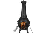 Stufa Da Patio Vevor, Caminetto A Legna 43X42X112 Mm, Caminetto Da Giardino Sferico Per Grigliate E Riscaldamento, Stufa Azteca Con Griglia, Mantello E Coperchio Per Caminetto, Per Patio, Giardino, Cortile