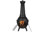 Stufa Da Patio Caminetto Da Esterno - Stufa Azteca Caminetto Da Giardino - Pozzetto Per Il Fuoco 52X50X130Cm - Riscaldatore Ideale Per Giardino E Patio