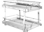 Organizzatore Per Armadi Estraibili Succebuy A 2 Livelli, 13 L X 21 P, Robusti Ripiani Estraibili, Cassetti Estraibili In Acciaio Cromato