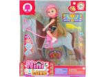 Set Da Gioco Per Bambole Kiddygo Con Grande Cavallo - Giocattolo Per Bambole Di Moda