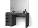 Livinity Tavolo Da Toilette Imola, 120 Cm Con Specchio, Nero/Oro/Oro