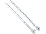 2 Pc Portatile Accoppiatore Asta Messa A Terra Cerniere Placcate Collegamento Filettato Pin Di Messa A Terra Per Recinzioni Elettriche Antenne Parabole 12X300Mmmm