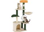 Tiragraffi Costway Alto 114 Cm, Albero Per Gatti Con Grotta Per Gatti, Sedile A Forma Di Fiore, Palla, Amaca, Tavoletta In Sisal E Tiragraffi, Arredamento Per Gatti