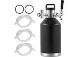 Succebuy Sistema Di Spillatura Per Mini Fusti Di Birra Growler Da 4 L, In Acciaio Inox 304, Pressurizzato Con Regolatore Di CO2, Indicatore Di Pressione, Anello A Prova Di Perdite Per Birra Artigianale, Birra Alla Spina E Birra Di Qualità
