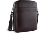 Bugatti Pelle Borsa A Tracolla Savona Crossover Bag Brown Marrone Scuro