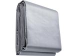 Succebuy Telone Impermeabile 4,88 X 6,1 M, Copertura In Polietilene 10 Mil, Telone Multiuso Per Esterni Resistente Ai Raggi Uv E Agli Strappi Con Occhielli Rinforzati, Argento/Marrone
